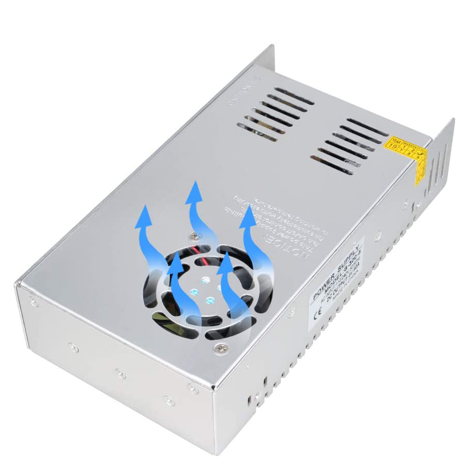 5V Metal Case Power Supply (60A) with Fan - Image 3