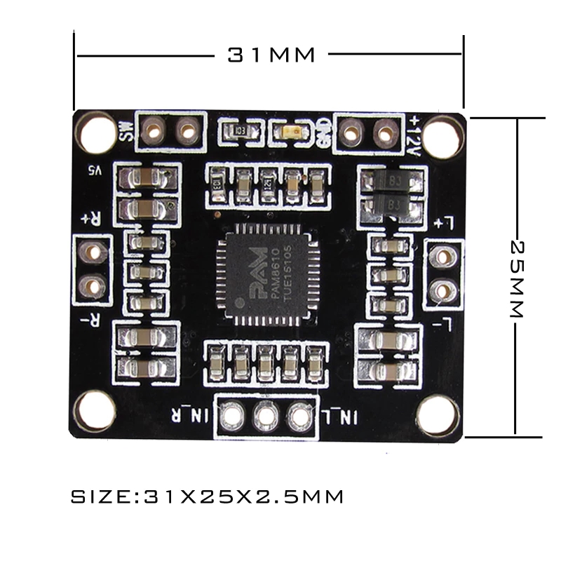 PAM8610 15W Digital Stereo Class-D Amplifier (12V) - Image 2