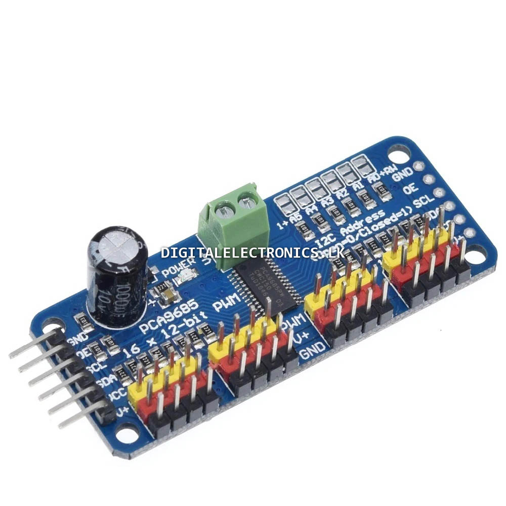 PCA9685 16-Channel 12-bit PWM Servo Motor Driver I2C Module - Image 3