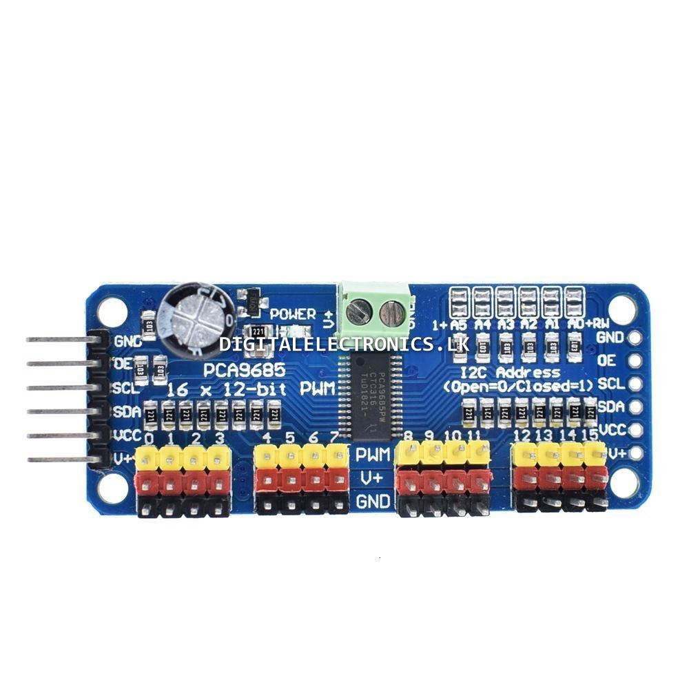 PCA9685 16-Channel 12-bit PWM Servo Motor Driver I2C Module - Image 4